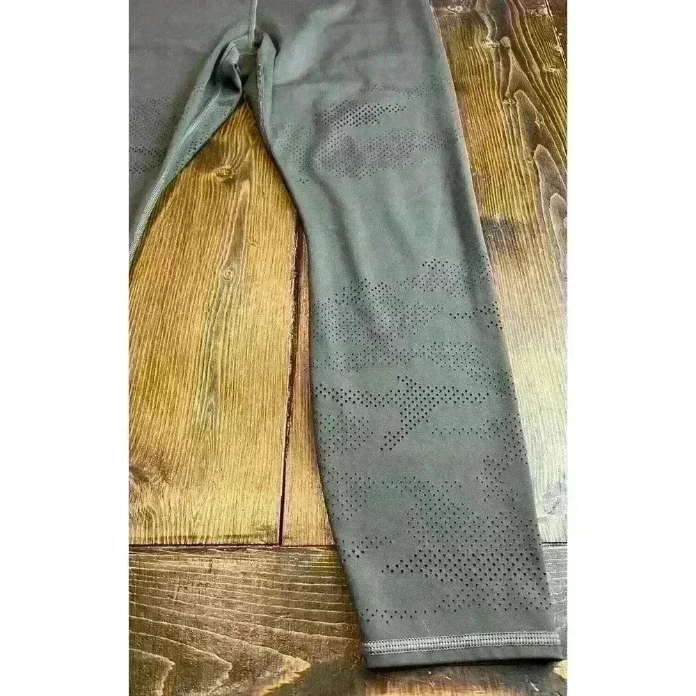 Athleta Persistence Laser Cut 7/8 Yoga Leggings Size Medium Brown - Picture 7 of 12